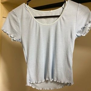 PacSun baby blue crop top